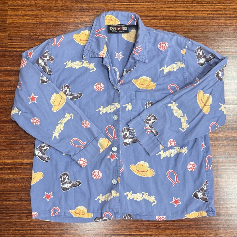 Vintage Gordon & James Western Shirt Retro Cowgirl Rodeo Aesthetic Size XL